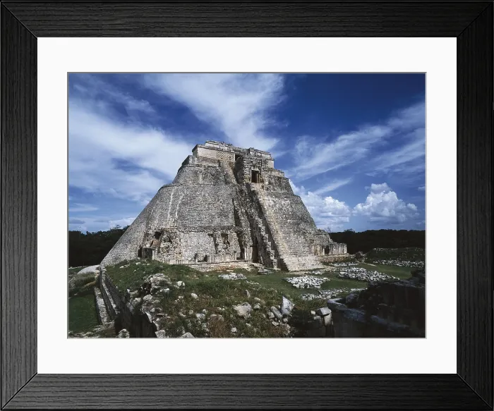 Framed Print : Pyramid of the Magician. 6th-10th c. MEXICO. YUCATAN. Uxmal. Puuc style. Maya art. - Iberfoto / Everett Collection (558397)**US SALES ONLY**
