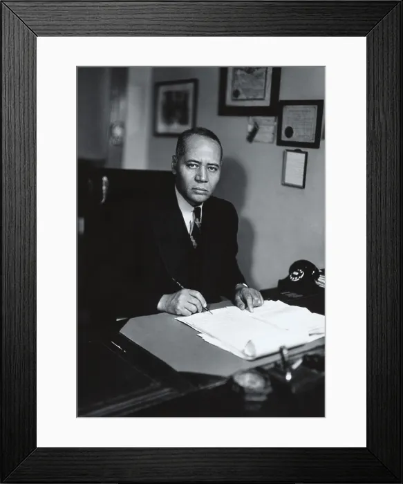 Framed Print : Charles H. Houston (1895-1950), lawyer and Howard University legal scholar, was the mastermind behind the NAACP's strategy to overturn the 1896 Supreme Court decision