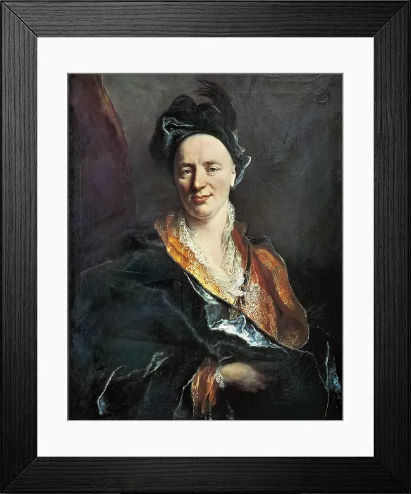 Framed Print : LARGILLIRE, Nicolas de (1656-1746). Portrait of Jean Baptiste Rousseau. 1710. Classicism. Oil on canvas. ITALY. Florence. Galleria degli Uffizi (Uffizi Gallery). - C Framed Print : LARGILLIRE, Nicolas de (1656-1746). Portrait of Jean Baptiste Rousseau. 1710. Classicism. Oil on canvas. ITALY. Florence. Galleria degli Uffizi (Uffizi Gallery). - C