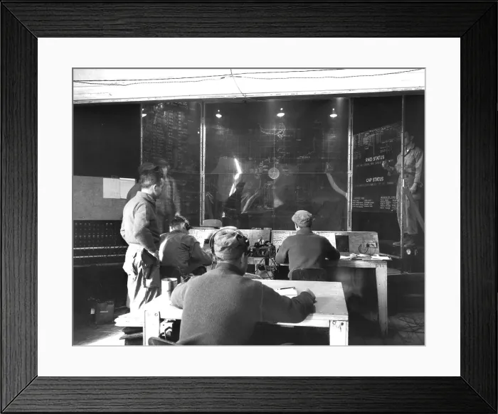 Framed Print : Tactical air control center operated by Marines at Hamhung, to support break-out of troops from Chosin Reservoir. Dec. 1950. Korean War, 1950-53. (BSLOC_2014_11_84)