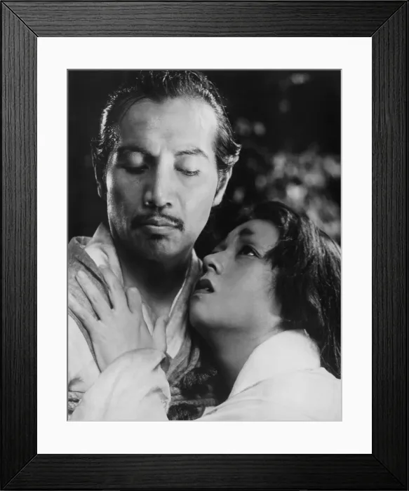 Framed Print : RASHOMON, from left: Toshiro Mifune, Machiko Kyo, 1950 Framed Print : RASHOMON, from left: Toshiro Mifune, Machiko Kyo, 1950
