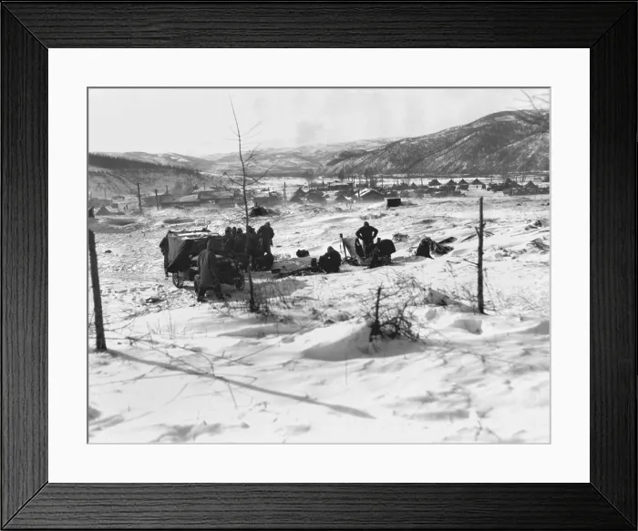 Framed Print : Marines seek shelter from the cold in and around vehicles at a post in Kotori during the Dec. 1950 withdrawal form the Chosin Reservoir. Korean War, 1950-53. (BSLOC_2014_11_88) Framed Print : Marines seek shelter from the cold in and around vehicles at a post in Kotori during the Dec. 1950 withdrawal form the Chosin Reservoir. Korean War, 1950-53. (BSLOC_2014_11_88)
