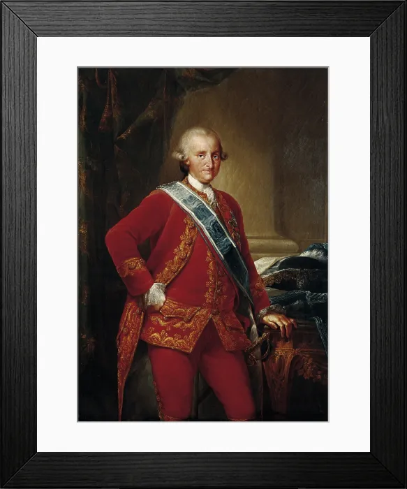 Framed Print : ANDReS DE AGUIRRE, Gines (1727-1800). Portrait of Charles IV as Prince of Asturias. Oil on canvas. SPAIN. Bilbao. Bilbao Fine Arts Museum. - P