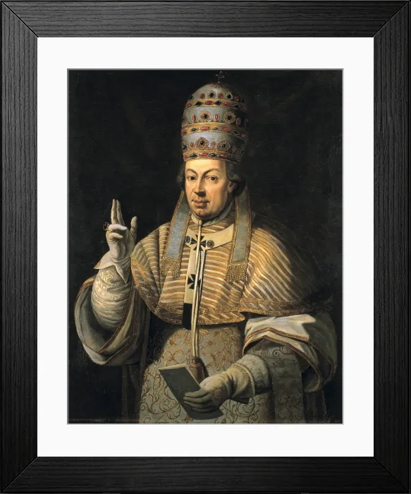 Framed Print : Pius VI, Pope (1717-1799). 18th c. Anonymous author. Oil on canvas. FRANCE. Versailles. National Museum of Versailles. - BeBa / Iberfoto / Everett Collection (172023)**US SALES ONLY** Framed Print : Pius VI, Pope (1717-1799). 18th c. Anonymous author. Oil on canvas. FRANCE. Versailles. National Museum of Versailles. - BeBa / Iberfoto / Everett Collection (172023)**US SALES ONLY**