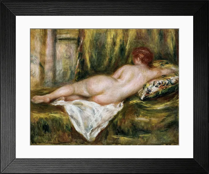 Framed Print : RENOIR, Pierre-Auguste (1841-1919). Reclining Nude from the Back, Rest after the Bath. ca. 1909. Impressionism. Oil on canvas. FRANCE. Paris. Musee d'Orsay (Orsay Museum) Framed Print : RENOIR, Pierre-Auguste (1841-1919). Reclining Nude from the Back, Rest after the Bath. ca. 1909. Impressionism. Oil on canvas. FRANCE. Paris. Musee d'Orsay (Orsay Museum)