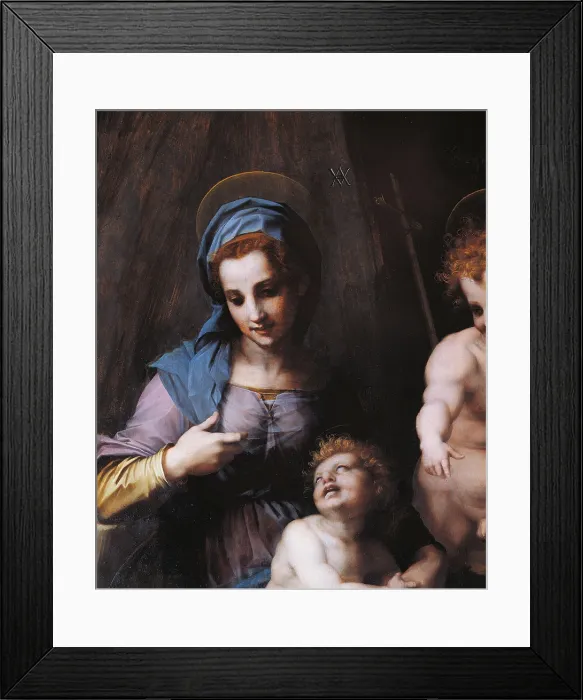 Framed Print : Virgin Mary and Child with Young St John, by Andrea DAgnolo known as Andrea del Sarto, 1515 about, 16th Century, oil on panel, cm 154 x 101 - Italy, Lazio, Rome, Borghese Gallery Framed Print : Virgin Mary and Child with Young St John, by Andrea DAgnolo known as Andrea del Sarto, 1515 about, 16th Century, oil on panel, cm 154 x 101 - Italy, Lazio, Rome, Borghese Gallery