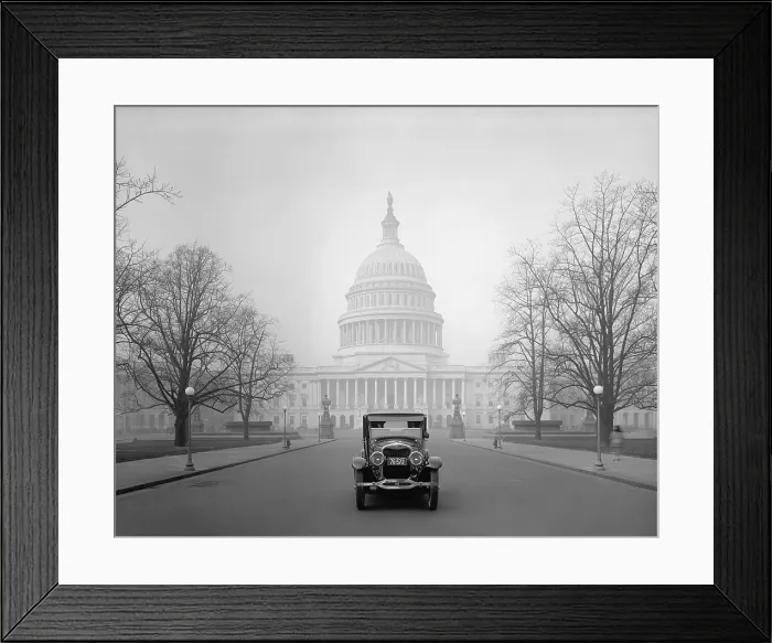 Framed Print : Ford Motor Company's luxury car, the Lincoln, at Capitol in Washington, D.C. Ca. 1925