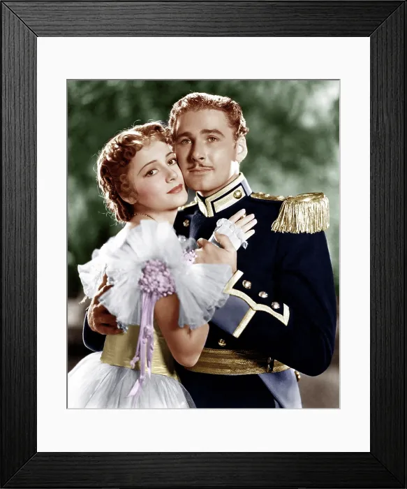 Framed Print : THE CHARGE OF THE LIGHT BRIGADE, from left: Olivia de Havilland, Errol Flynn, 1936