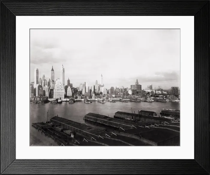 Framed Print : New York City skyline from Brooklyn in 1931 Framed Print : New York City skyline from Brooklyn in 1931
