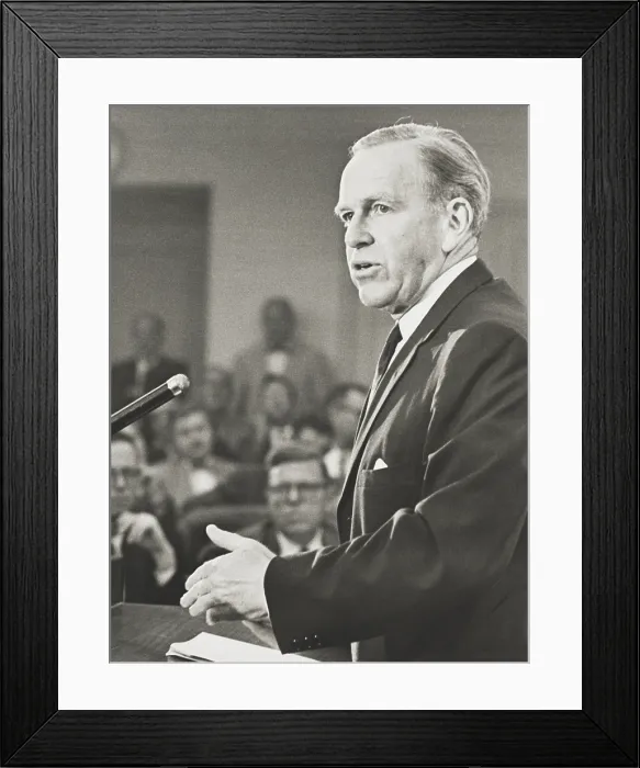 Framed Print : Roswell Gilpatric, Deputy Secretary of Defense in the Kennedy Administration. He was handpicked by Kennedy for his previous Defense experience during Truman's presidency