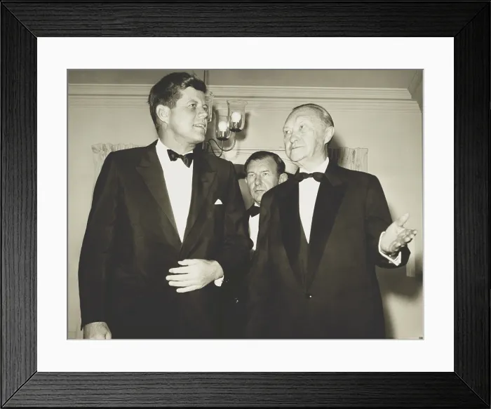 Framed Print : West German Chancellor Konrad Adenauer with President John Kennedy at the German Embassy. Nov. 21, 1961 Framed Print : West German Chancellor Konrad Adenauer with President John Kennedy at the German Embassy. Nov. 21, 1961