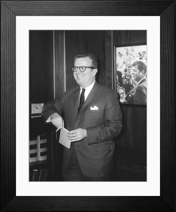 Framed Print : Lawrence O'Brien, President Kennedy's Special Assistant to the President for Congressional Relations. Jan. 25, 1961. - (BSLOC_2015_1_135)