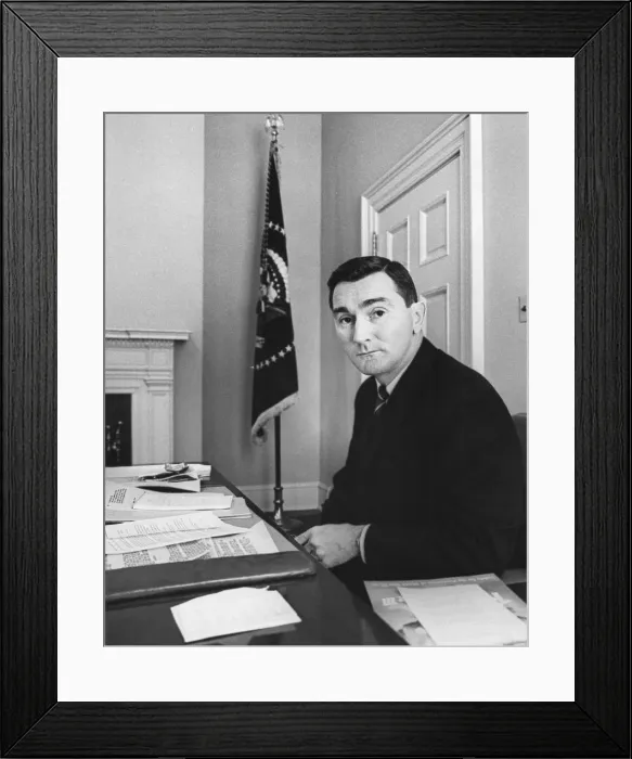 Framed Print : Kenneth O'Donnell, Special Assistant to President Kennedy in his White House Office. Kevin Costner portrayed O'Donnell, in the 2000 film, THIRTEEN DAYS. Jan. 25, 1961 Framed Print : Kenneth O'Donnell, Special Assistant to President Kennedy in his White House Office. Kevin Costner portrayed O'Donnell, in the 2000 film, THIRTEEN DAYS. Jan. 25, 1961