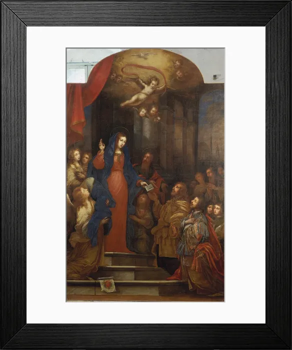 Framed Print : Madonna of the Letter, by Gabrielli Onofrio, 17th Century, canvas, - Italy, Sicily, Messina, Regional Museum. All. Madonna Holy Virgin Mary faithful believers angels light Framed Print : Madonna of the Letter, by Gabrielli Onofrio, 17th Century, canvas, - Italy, Sicily, Messina, Regional Museum. All. Madonna Holy Virgin Mary faithful believers angels light