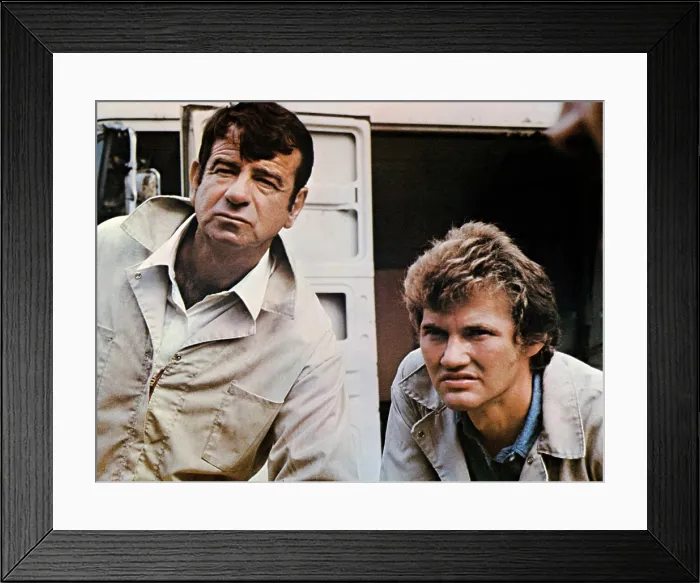 Framed Print : CHARLEY VARRICK, from left: Walter Matthau, Andrew Robinson, 1973 Framed Print : CHARLEY VARRICK, from left: Walter Matthau, Andrew Robinson, 1973