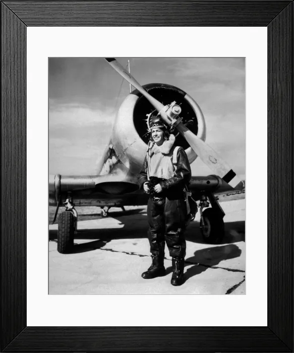 Framed Print : Lt. Robert Taylor, USNR, standing beside a Navy trainer at a West Coast Naval Air Station, 1944 Framed Print : Lt. Robert Taylor, USNR, standing beside a Navy trainer at a West Coast Naval Air Station, 1944