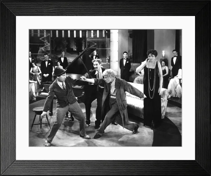 Framed Print : ANIMAL CRACKERS, Chico Marx, Groucho Marx, Harpo Marx, Margaret Dumont, 1930