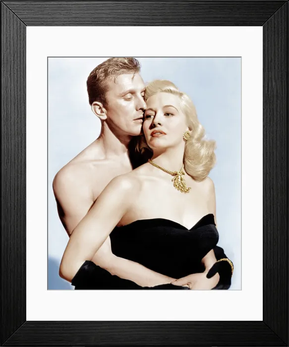 Framed Print : CHAMPION, from left: Kirk Douglas, Marilyn Maxwell, 1949