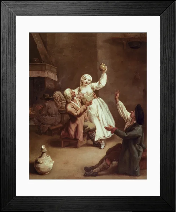 Framed Print : The Drinkers. 1750s. Oil on canvas. ITALY. Venice. Ca Rezzonico. - BeBa / Iberfoto / Everett Collection (559931)**US SALES ONLY** Framed Print : The Drinkers. 1750s. Oil on canvas. ITALY. Venice. Ca Rezzonico. - BeBa / Iberfoto / Everett Collection (559931)**US SALES ONLY**