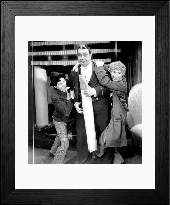 Framed Print : ANIMAL CRACKERS, from left, Chico Marx, Robert Greig, Harpo Marx, 1930