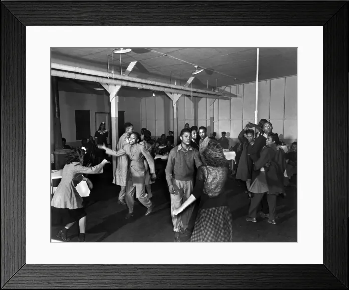 Framed Print : African American teenagers at a dance in Oak Ridge, Tennessee. Probably the children of workers employed in the construction of the Manhattan project Clinton Works