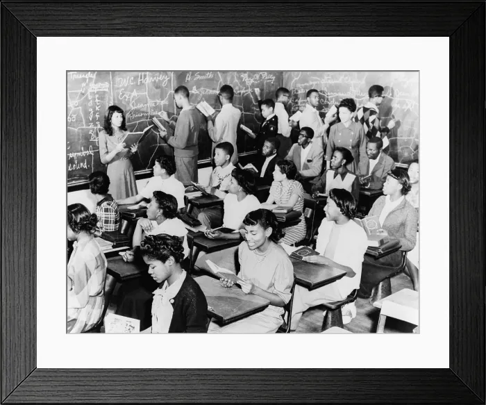 Framed Print : African American students in a segregated French class at Dunbar High School, Washington, D.C. 1949. (BSLOC_2014_13_107)
