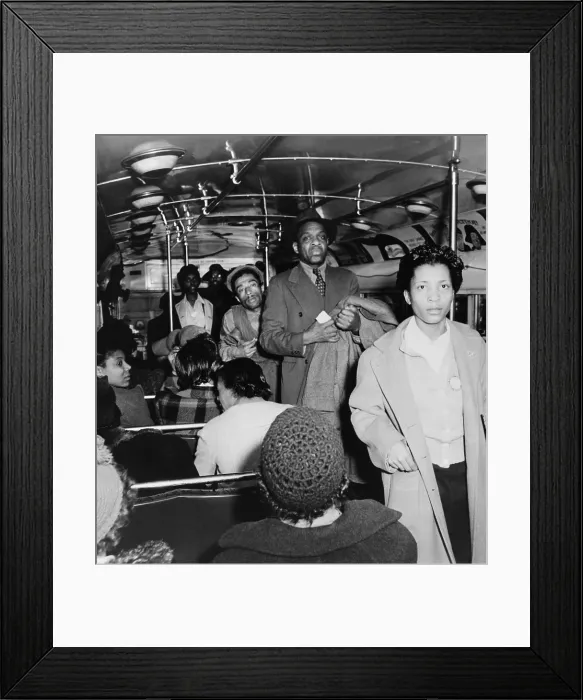Framed Print : Bus bound for the African American section of Baltimore, Maryland, at 4 P.M. April 1943, by Marjory Collins. (BSLOC_2014_13_108)