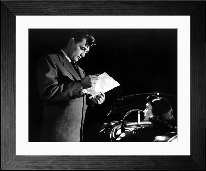 Framed Print : ANGEL FACE, Robert Mitchum, Jean Simmons, 1952