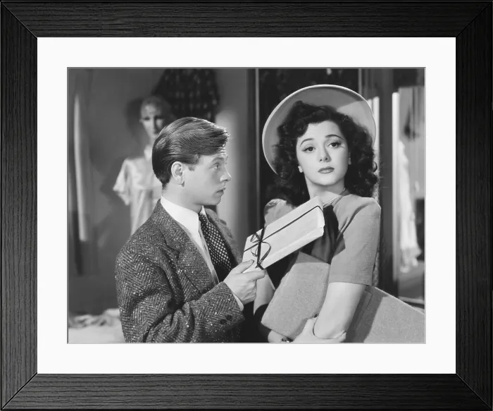 Framed Print : ANDY HARD'S PRIVATE SECRETARY, from left: Mickey Rooney, Ann Rutherford, 1941