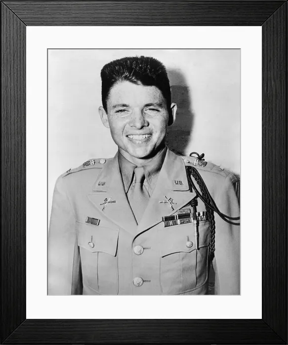 Framed Print : Audie Murphy was one of the most decorated American combat soldiers of World War 2. Afterward, he made 44 films, most Westerns