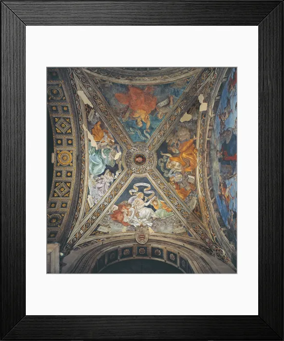 Framed Print : Rome, Basilica of Santa Maria Sopra Minerva decoration of the vault of the Carafa Chapel, by Filippino Lippi, 1488 - 1493, 15th Century, fresco, - Italy, Lazio, Rome Framed Print : Rome, Basilica of Santa Maria Sopra Minerva decoration of the vault of the Carafa Chapel, by Filippino Lippi, 1488 - 1493, 15th Century, fresco, - Italy, Lazio, Rome