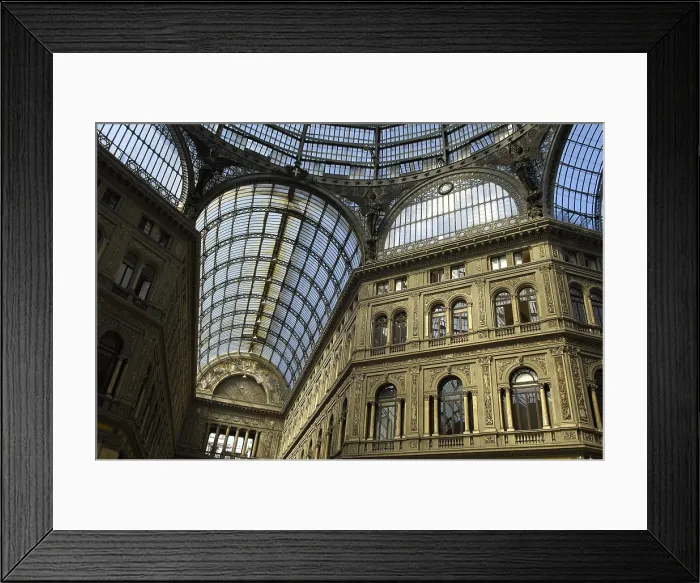 Framed Print : ROCCO, Emmanuele (19th c.). Galleria Umberto I. 1887-1890. ITALY. Naples. Architecture. - Rafa Perez / Iberfoto / Everett Collection (562015)**US SALES ONLY**