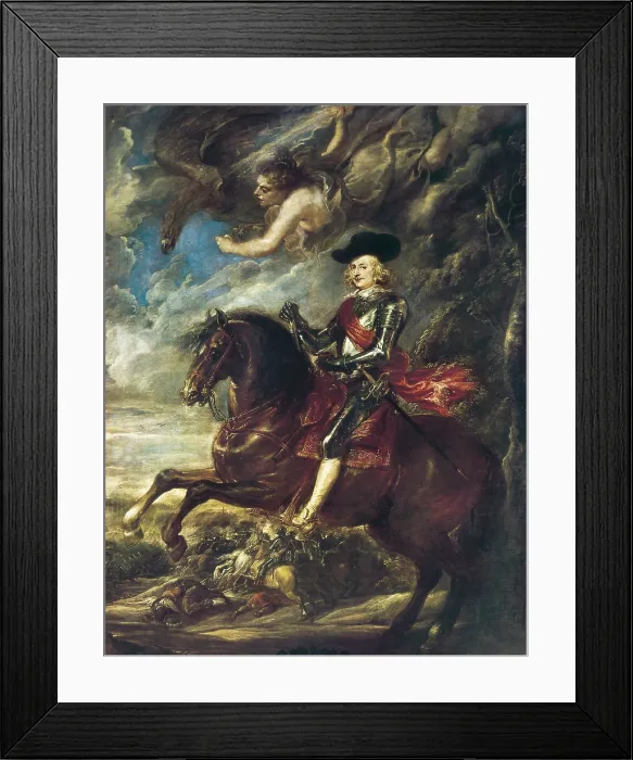 Framed Print : RUBENS, Peter Paul (1577-1640). The Cardinal Infante Ferdinand at the Battle of Nordlingen. 1636. At the Battle of Nordlingen. Flemish art. Oil on canvas. SPAIN. Madrid