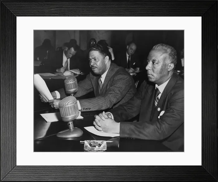 Framed Print : A. Philip Randolph (right) and Grant Reynolds testify at the Senate Armed Services Committee. 1948. Randolph and Reynolds sought the end of segregation in the U.S. Military Framed Print : A. Philip Randolph (right) and Grant Reynolds testify at the Senate Armed Services Committee. 1948. Randolph and Reynolds sought the end of segregation in the U.S. Military