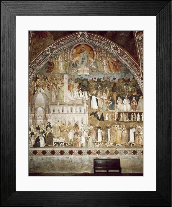 Framed Print : BONAIUTO DA FIRENZE, Andrea (1346-1379). Spanish Chapel. The Active and Triumphant Church. 1365-1368. ITALY. Florence