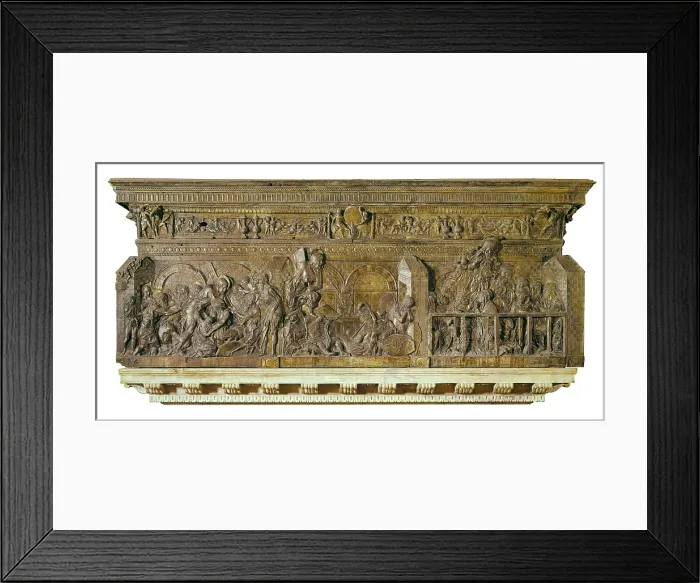 Framed Print : DONATELLO, Donato de Betto Bardi, called (1386-1466). Pulpit. 1465. ITALY. Florence. Church of St. Lawrence.. Marble and bronze