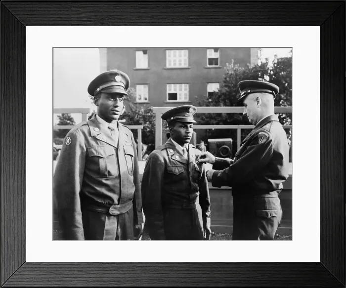 Framed Print : African American soldiers, Julius Robertson and Richard Langley honored