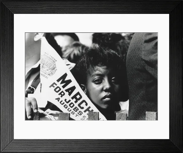 Framed Print : Young woman demonstrator at the March on Washington for Jobs and Freedom. August 28, 1963. (BSLOC_2014_13_127) Framed Print : Young woman demonstrator at the March on Washington for Jobs and Freedom. August 28, 1963. (BSLOC_2014_13_127)
