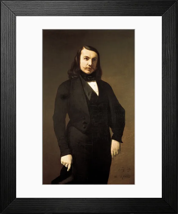 Framed Print : MARTI i MONZO, Josep (1840-1912); CHATILLON, Auguste de (1808-1881). Portrait of Theophile Gautier. 1839. Baroque art. Oil on canvas. FRANCE. Paris Framed Print : MARTI i MONZO, Josep (1840-1912); CHATILLON, Auguste de (1808-1881). Portrait of Theophile Gautier. 1839. Baroque art. Oil on canvas. FRANCE. Paris