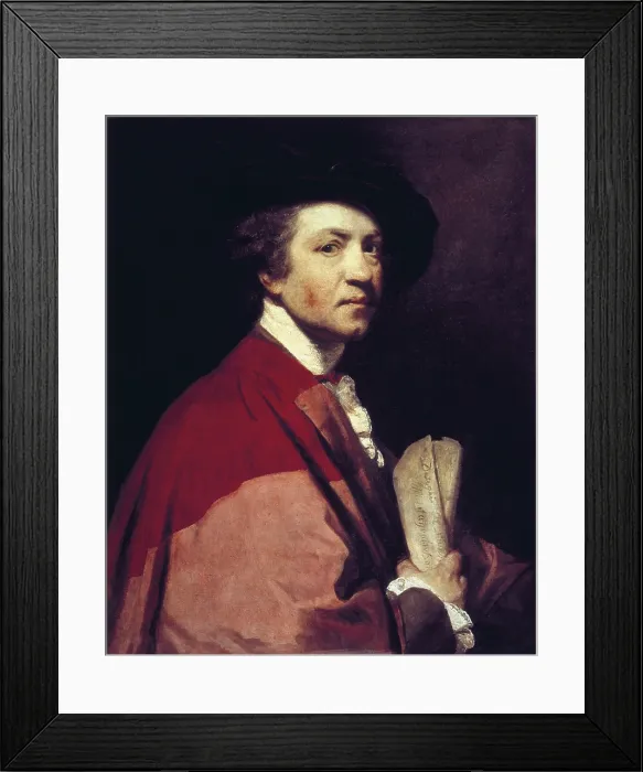 Framed Print : REYNOLDS, Sir Joshua (1723-1792). Self-Portrait. 1775. Rococo. Oil on canvas. ITALY. Florence. Galleria degli Uffizi (Uffizi Gallery)