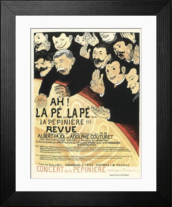 Framed Print : VALLOTTON, Felix (1865-1925). AH! LA PE... LA PE... LA PePINIRE!!!. 1898. Poster. Musical revue in two acts and four scenes by Albert Pajol and Adolphe Couturet. Symbolism Framed Print : VALLOTTON, Felix (1865-1925). AH! LA PE... LA PE... LA PePINIRE!!!. 1898. Poster. Musical revue in two acts and four scenes by Albert Pajol and Adolphe Couturet. Symbolism