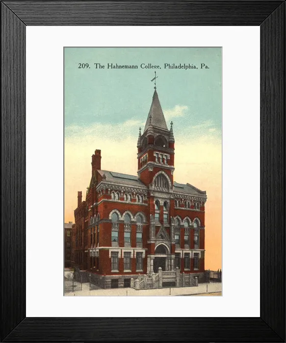 Framed Print : Hahnemann College in Philadelphia, Pennsylvania was originally founded in 1848 as the Homeopathic College of Pennsylvania, following the medical theories of German physician