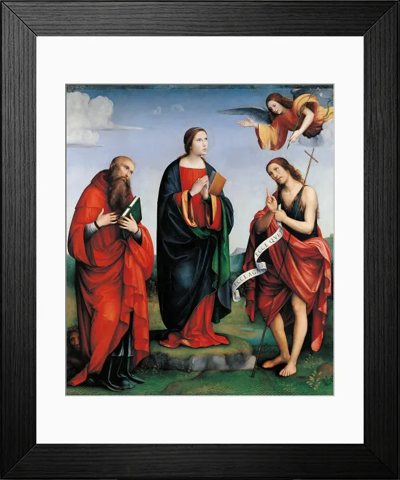 Framed Print : The Immaculate Conception Appears to St Anne, by Francesco Raibolini known as Francia, 1505 - 1510 about, 16th Century, oil on panel, cm 178 x 149 - Italy, Emilia Romagna