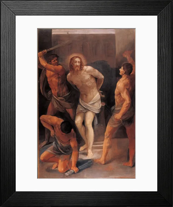Framed Print : The Flagellation of Christ, by Guido Reni, 1640 - 1642, 17th Century, oil on canvas, cm 280 x 180 - Italy, Emilia Romagna, Bologna, National Picture Gallery