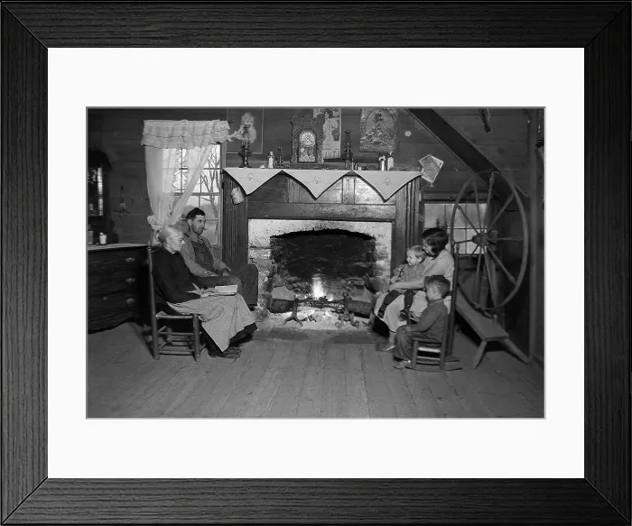Framed Print : Home of elderly Mrs. Jacob Stooksbury, Loyston, Tennessee