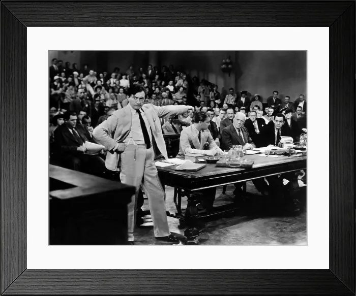 Framed Print : THEY WON'T FORGET, Claude Rains (left), Edward Norris (right), 1937, accusation