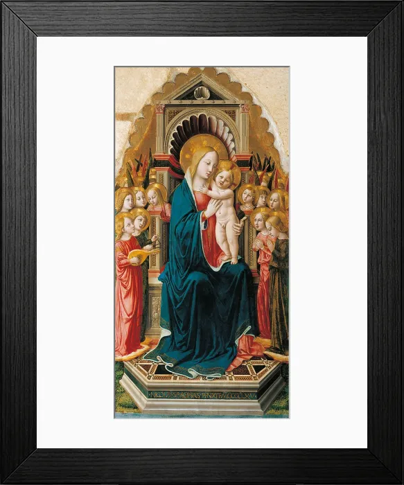 Framed Print : Cagli Polyptych, by Niccol di Liberatore (Niccol da Foligno) known as lAlunno, 1465, 15th Century, tempera on poplar panel, - Italy, Lombardy, Milan, Brera Art Gallery. Detail