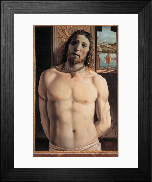 Framed Print : Christ at the Column, by Donato di Pascuccio di Antonio known as Bramante, 1480 - 1490 about, 15th Century, oil and tempera on panel, cm 93, 7 x 62, 5 - Italy, Lombardy, Milan Framed Print : Christ at the Column, by Donato di Pascuccio di Antonio known as Bramante, 1480 - 1490 about, 15th Century, oil and tempera on panel, cm 93, 7 x 62, 5 - Italy, Lombardy, Milan