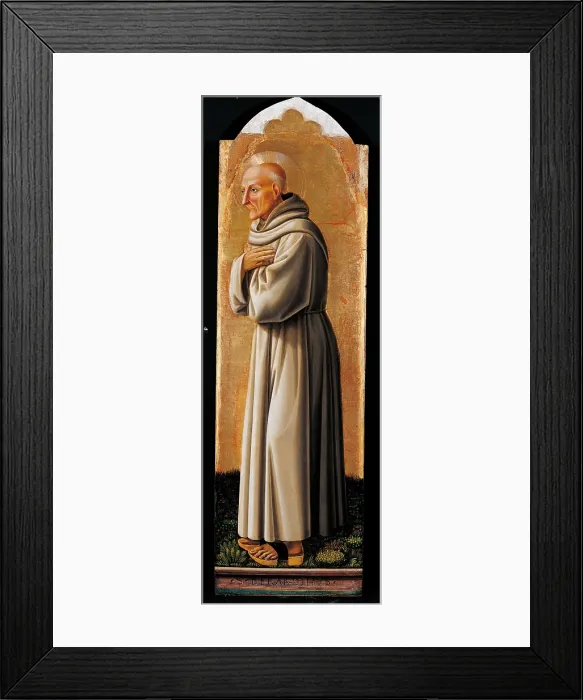 Framed Print : Cagli Polyptych, by Niccol di Liberatore (Niccol da Foligno) known as lAlunno, 1465, 15th Century, tempera on poplar panel, - Italy, Lombardy, Milan, Brera Art Gallery. Detail Framed Print : Cagli Polyptych, by Niccol di Liberatore (Niccol da Foligno) known as lAlunno, 1465, 15th Century, tempera on poplar panel, - Italy, Lombardy, Milan, Brera Art Gallery. Detail