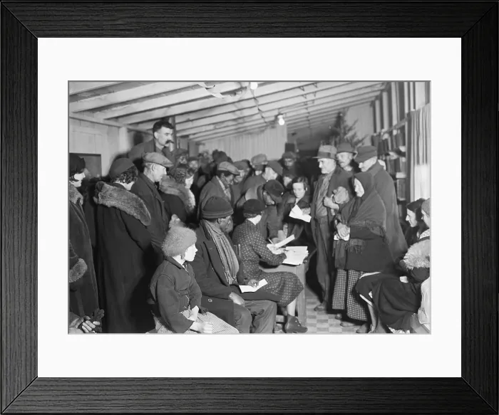 Framed Print : Unemployed miners attending meeting of the Workers Alliance Council, March 19, 1937